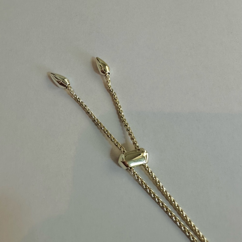 Kingston Gold Long Pendant Necklace In Slate Cats Eye - Picture 8 of 8
